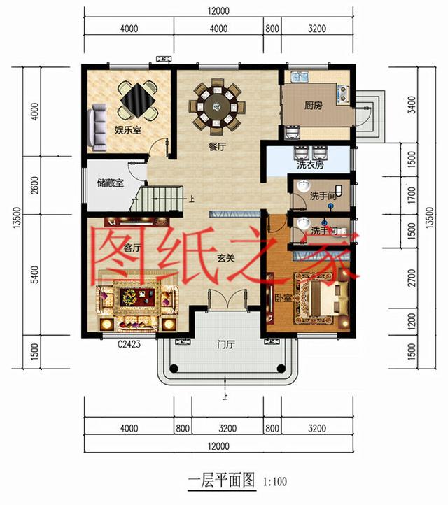 5套開(kāi)間12米的二層別墅，戶型方正實(shí)用，人人都喜歡！