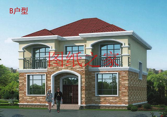 5套開(kāi)間12米的二層別墅，戶型方正實(shí)用，人人都喜歡！