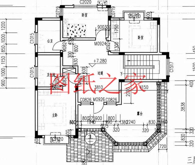 136平米三層別墅，12米X12米方正戶型，一大家子都能住在一起！