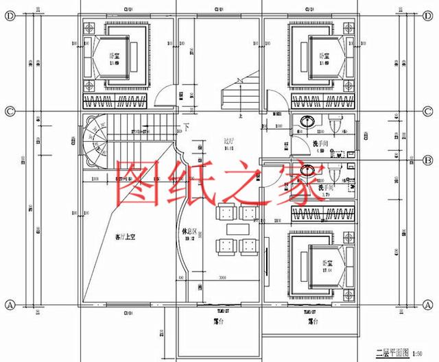 136平米三層別墅，12米X12米方正戶型，一大家子都能住在一起！