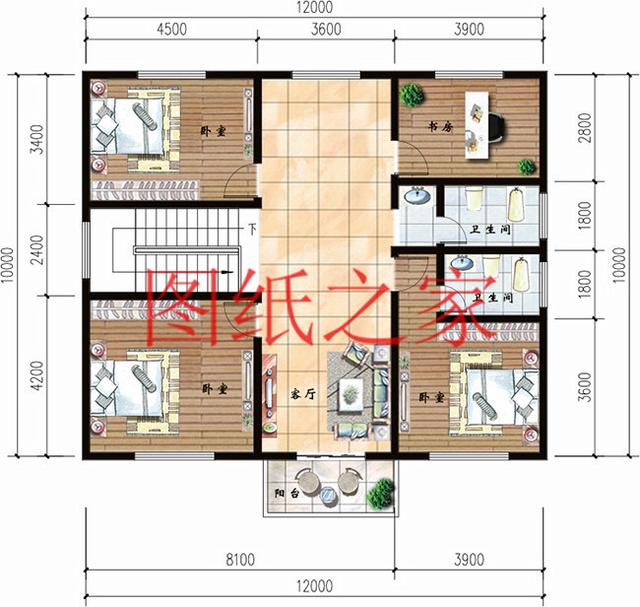 12X10米三層別墅，只要35萬就能建好，實(shí)用又有面子！
