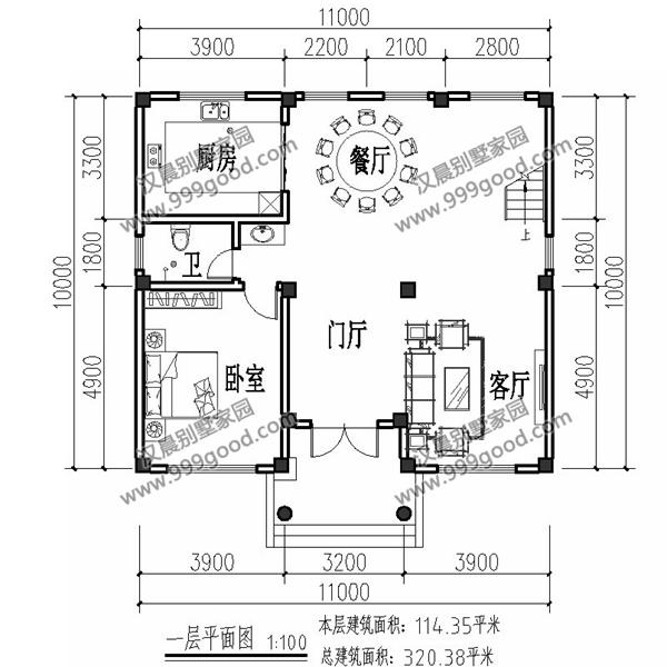 農(nóng)村11X10米自建房設計圖，見過的朋友都說這是理想的戶型