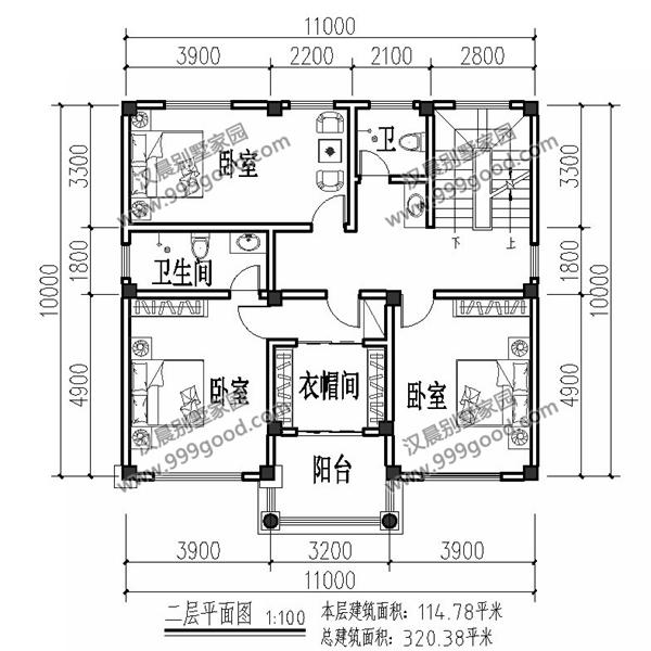 農(nóng)村11X10米自建房設計圖，見過的朋友都說這是理想的戶型