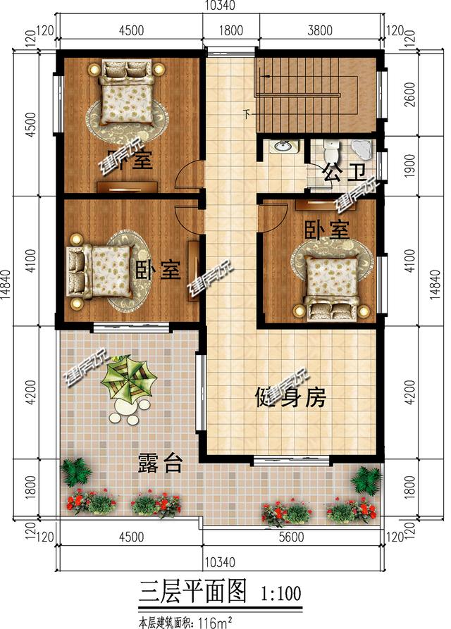三層新中式農(nóng)村自建別墅，外型簡(jiǎn)約莊重大方，很不錯(cuò)！