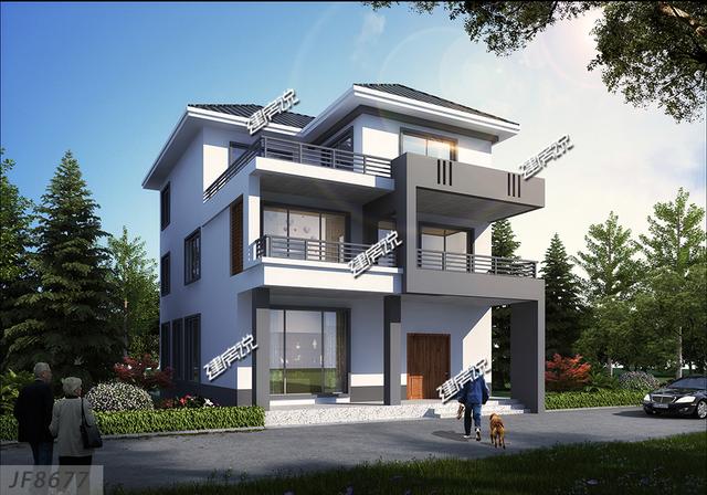 三層新中式農(nóng)村自建別墅，外型簡(jiǎn)約莊重大方，很不錯(cuò)！