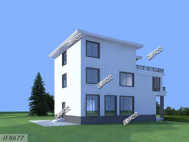 三層新中式農(nóng)村自建別墅，外型簡(jiǎn)約莊重大方，很不錯(cuò)！