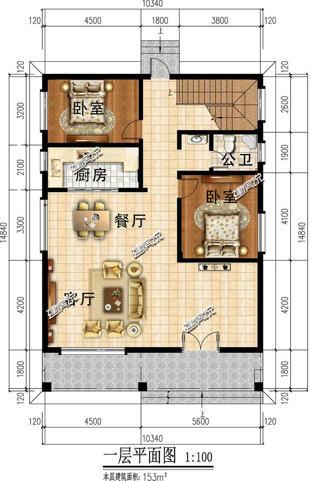 三層新中式農(nóng)村自建別墅，外型簡(jiǎn)約莊重大方，很不錯(cuò)！