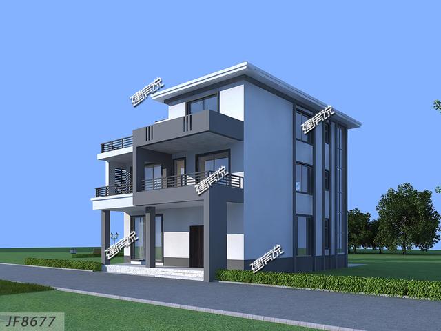 三層新中式農(nóng)村自建別墅，外型簡(jiǎn)約莊重大方，很不錯(cuò)！