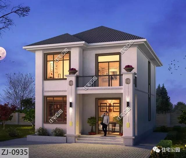 4室2廳的戶型占地不足百平？這套農(nóng)村窄面寬小別墅給你答案