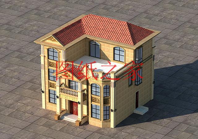 12X12米農(nóng)村三層別墅，經(jīng)典大氣又實(shí)用，這樣的設(shè)計(jì)你喜歡嗎？