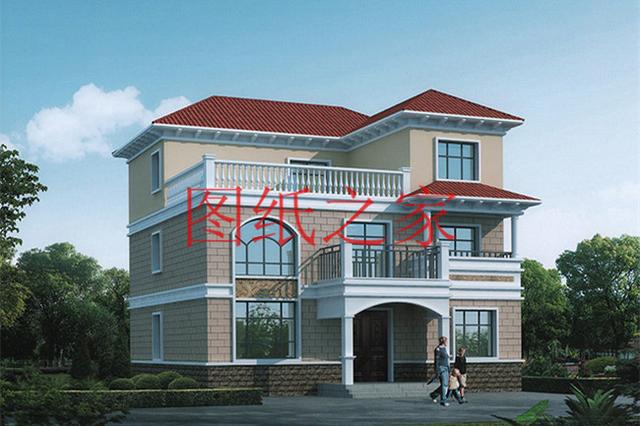 12X12米農(nóng)村三層別墅，經(jīng)典大氣又實(shí)用，這樣的設(shè)計(jì)你喜歡嗎？