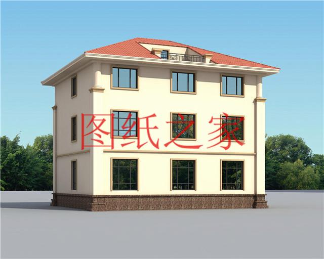 12X12米農(nóng)村三層別墅，經(jīng)典大氣又實(shí)用，這樣的設(shè)計(jì)你喜歡嗎？
