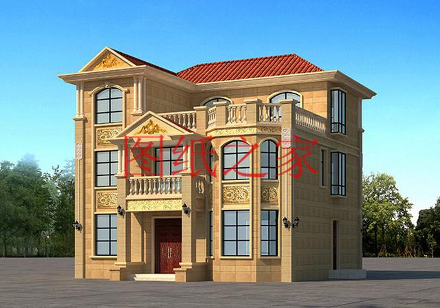 12X12米農(nóng)村三層別墅，經(jīng)典大氣又實(shí)用，這樣的設(shè)計(jì)你喜歡嗎？