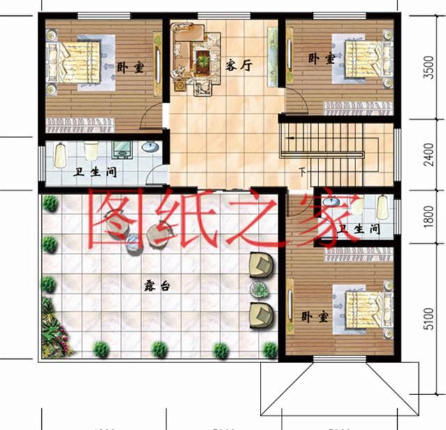 12X12米農(nóng)村三層別墅，經(jīng)典大氣又實(shí)用，這樣的設(shè)計(jì)你喜歡嗎？