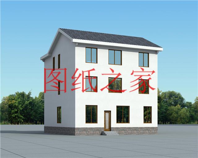 120平米的農村三層別墅，造價30萬左右，喜歡就帶回家建房吧！