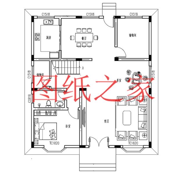 120平米的農村三層別墅，造價30萬左右，喜歡就帶回家建房吧！