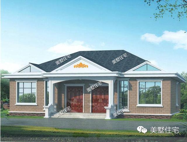 5套一層農(nóng)村自建別墅圖紙，11萬建別墅，見過的都說比樓房好