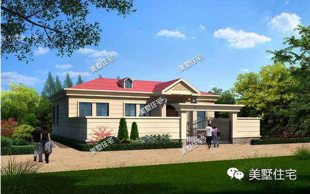 5套一層農(nóng)村自建別墅圖紙，11萬建別墅，見過的都說比樓房好