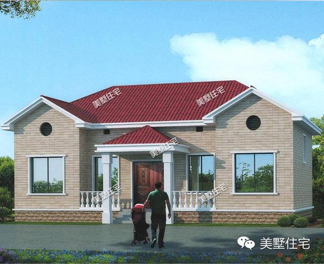 5套一層農(nóng)村自建別墅圖紙，11萬建別墅，見過的都說比樓房好