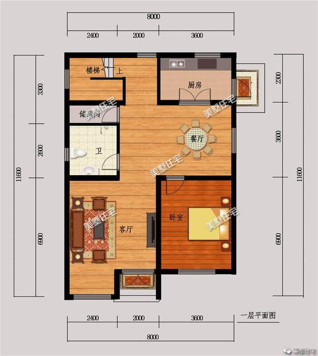 100平米左右的小戶型農(nóng)村自建房，美觀大方，造價低