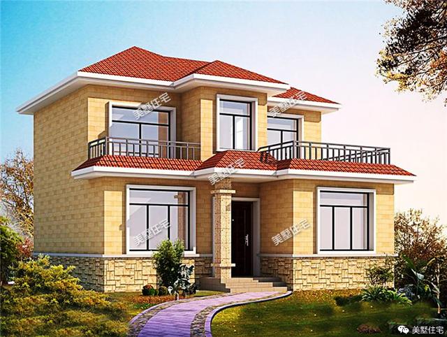 100平米左右的小戶型農(nóng)村自建房，美觀大方，造價低