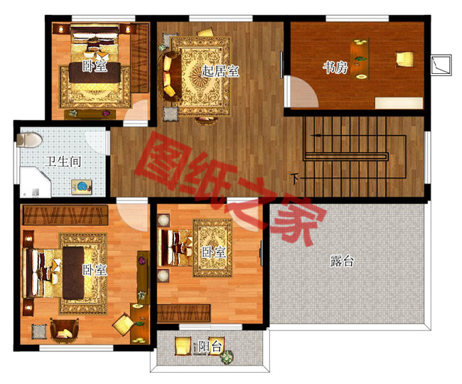 12x10米農(nóng)村建房圖紙，120平二層小洋樓設(shè)計(jì)圖