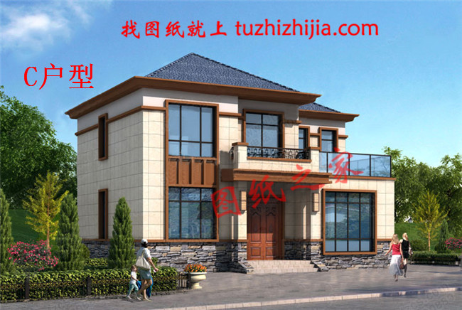 12x10米農(nóng)村建房圖紙，120平二層小洋樓設(shè)計(jì)圖