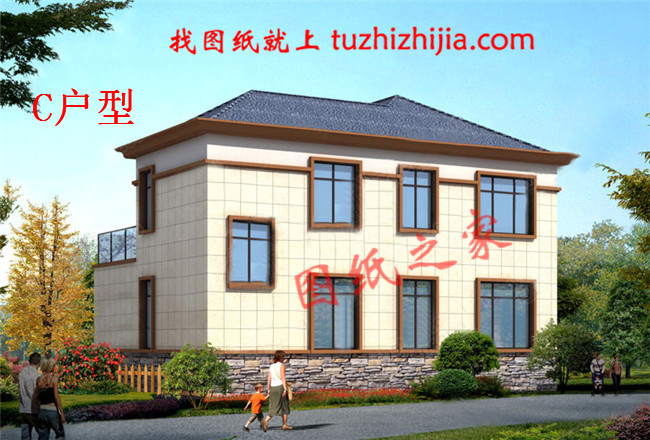 12x10米農(nóng)村建房圖紙，120平二層小洋樓設(shè)計(jì)圖