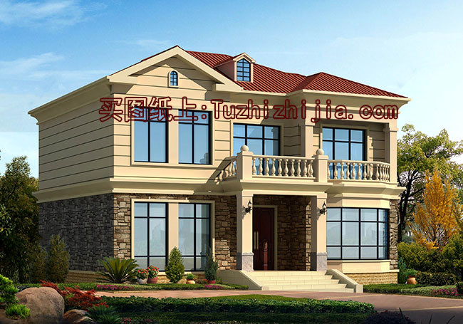 12x10米農(nóng)村建房圖紙，120平二層小洋樓設(shè)計(jì)圖