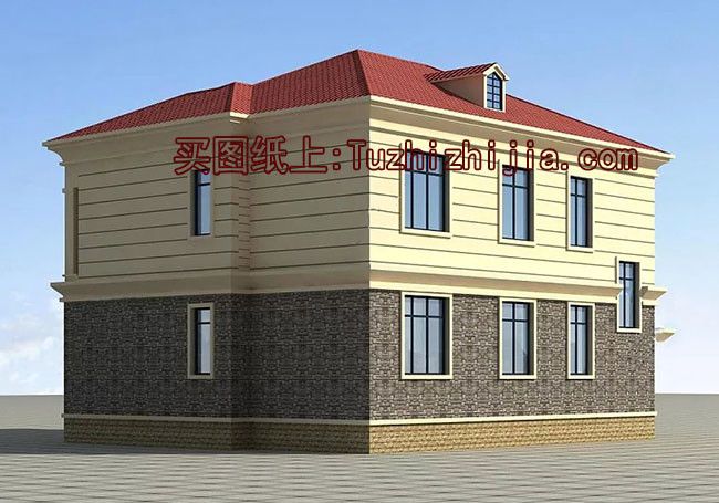 12x10米農(nóng)村建房圖紙，120平二層小洋樓設(shè)計(jì)圖