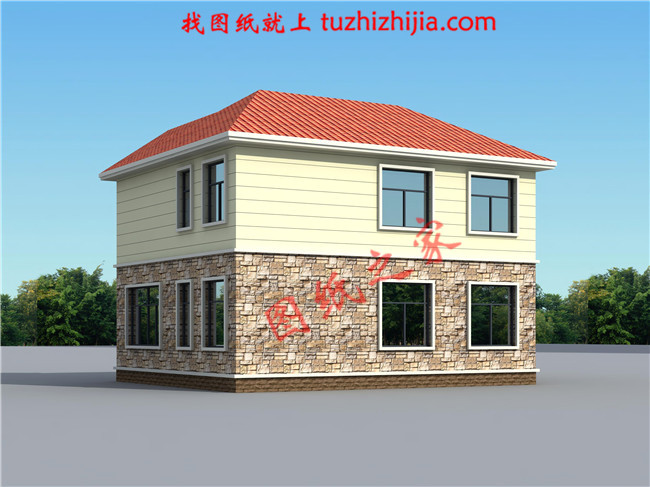 12x10米農(nóng)村建房圖紙，120平二層小洋樓設(shè)計(jì)圖