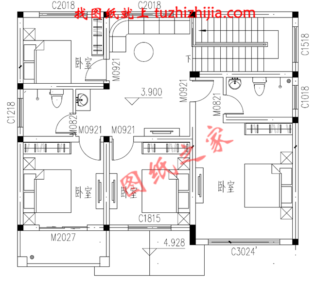 12x10米農(nóng)村建房圖紙，120平二層小洋樓設(shè)計(jì)圖