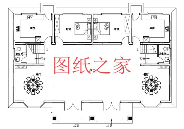 三套單戶占地110平米的雙拼別墅，建成后兄弟倆絕對面子十足！