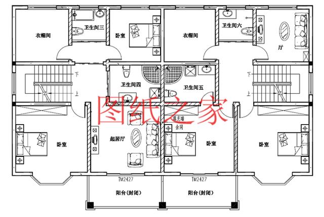 三套單戶占地110平米的雙拼別墅，建成后兄弟倆絕對面子十足！