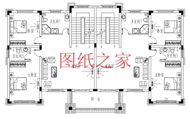 三套單戶占地110平米的雙拼別墅，建成后兄弟倆絕對面子十足！