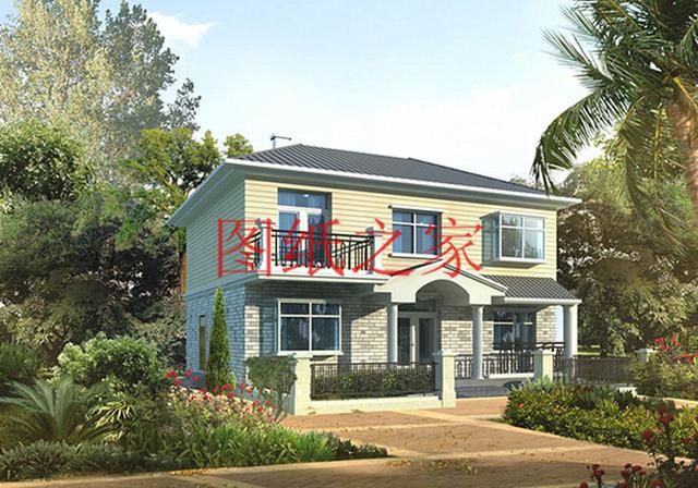 4套100平米左右的二層別墅，美觀大氣、方正實用，大家都喜歡！