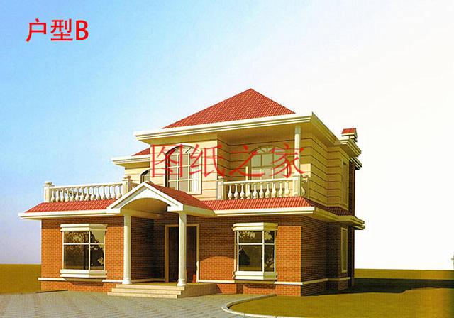 農(nóng)村自建獨(dú)棟二層別墅，方正大戶(hù)型，實(shí)用又奢華！