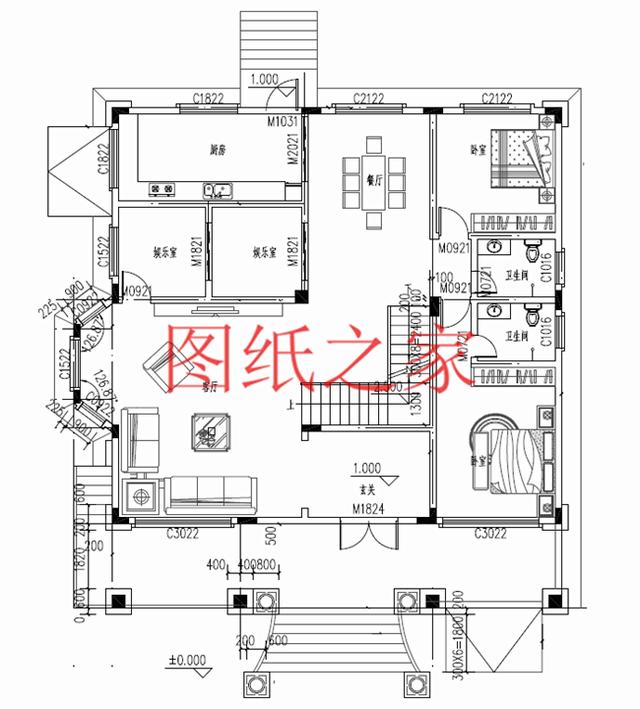 農(nóng)村自建獨(dú)棟二層別墅，方正大戶(hù)型，實(shí)用又奢華！