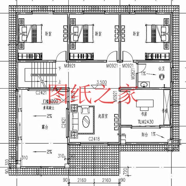 農(nóng)村自建獨(dú)棟二層別墅，方正大戶(hù)型，實(shí)用又奢華！