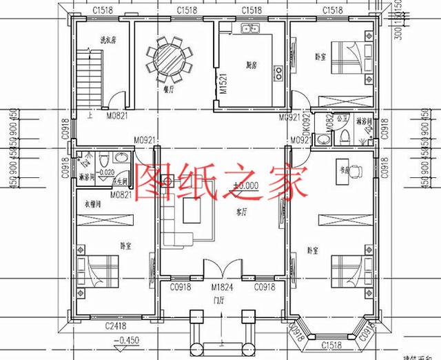 農(nóng)村自建獨(dú)棟二層別墅，方正大戶(hù)型，實(shí)用又奢華！