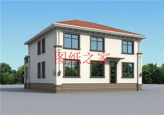 農(nóng)村自建獨(dú)棟二層別墅，方正大戶(hù)型，實(shí)用又奢華！