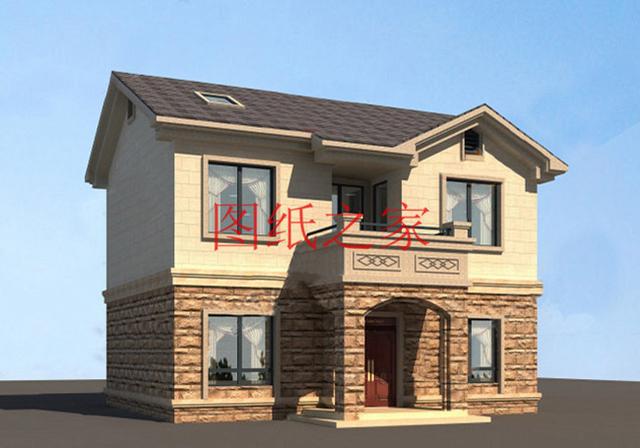 3套10X12米的農(nóng)村二層別墅，占地面積小，美觀大方又實用！