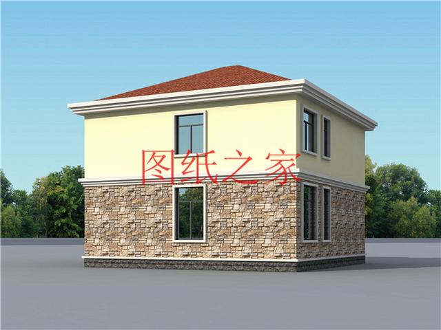 3套10X12米的農(nóng)村二層別墅，占地面積小，美觀大方又實用！