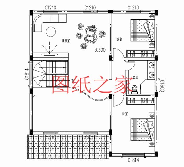 3套10X12米的農(nóng)村二層別墅，占地面積小，美觀大方又實用！