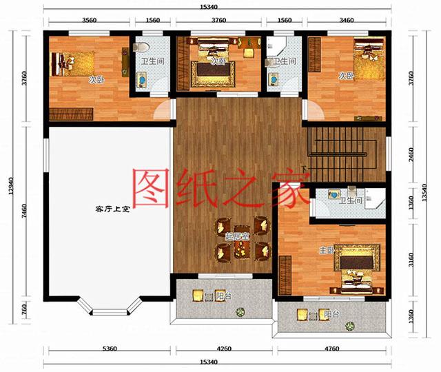3套農(nóng)村二層別墅，15米X12米、12米X15米，你更喜歡哪個戶型？