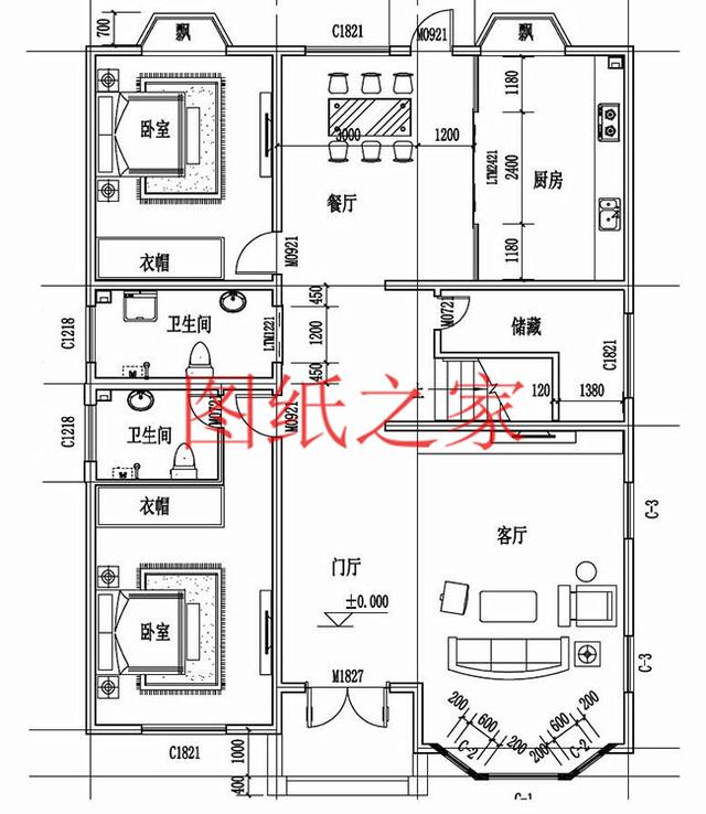 3套農(nóng)村二層別墅，15米X12米、12米X15米，你更喜歡哪個戶型？