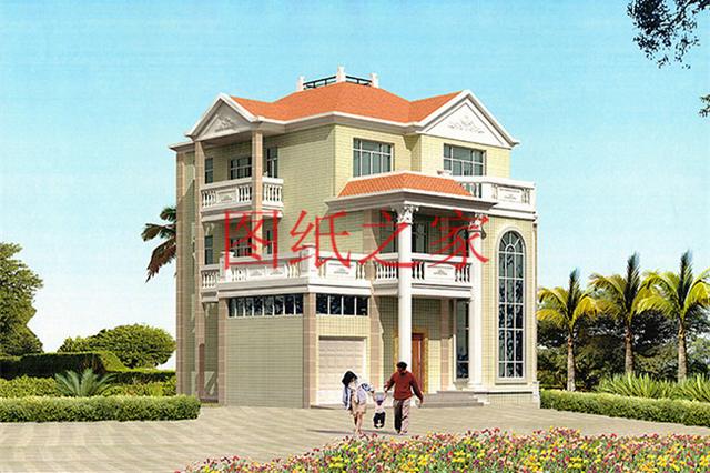 歐式三層農(nóng)村別墅，13X15米、15X13米還帶露臺(tái)，美觀大氣上檔次！