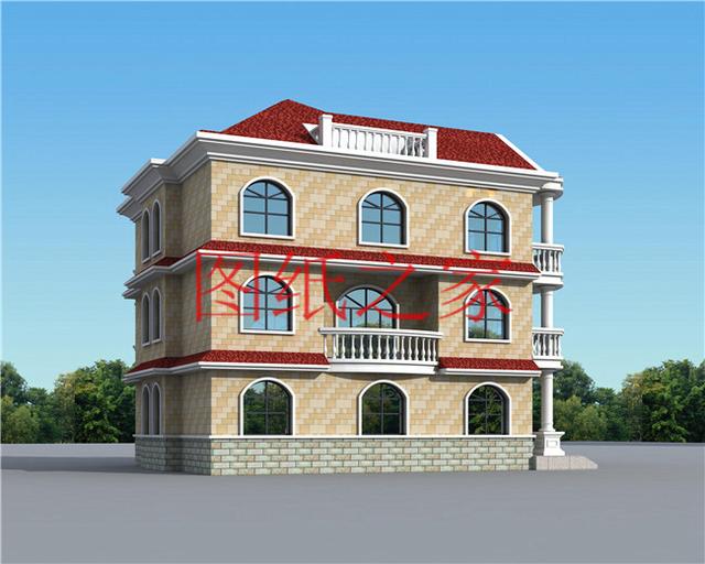 歐式三層農(nóng)村別墅，13X15米、15X13米還帶露臺(tái)，美觀大氣上檔次！