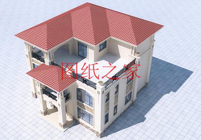 歐式三層農(nóng)村別墅，13X15米、15X13米還帶露臺(tái)，美觀大氣上檔次！