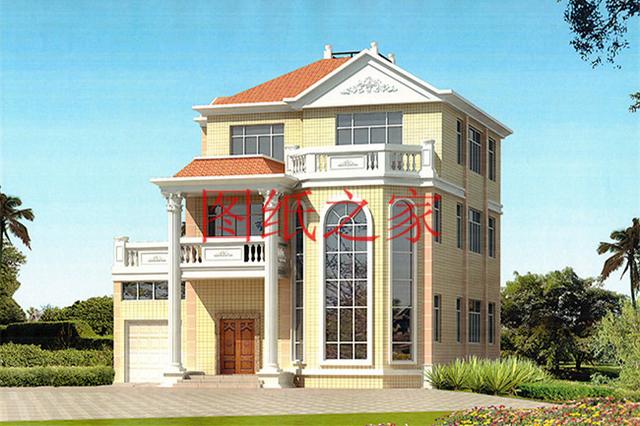 歐式三層農(nóng)村別墅，13X15米、15X13米還帶露臺(tái)，美觀大氣上檔次！